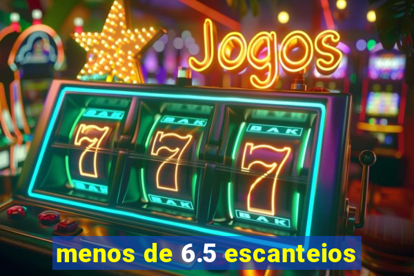 menos de 6.5 escanteios
