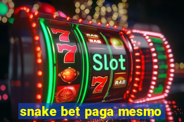 snake bet paga mesmo
