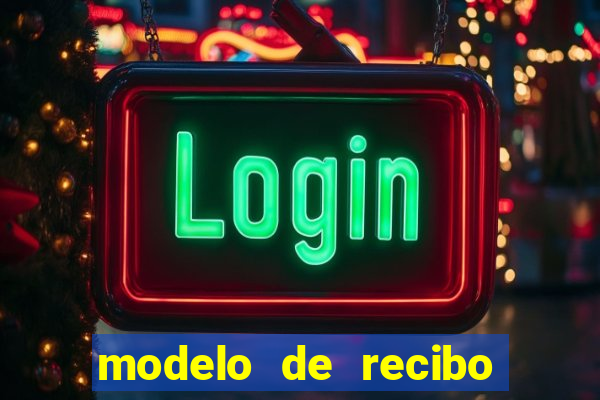 modelo de recibo de pagamento word