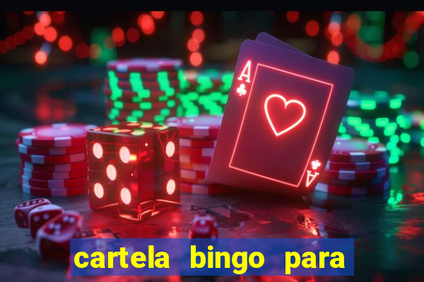 cartela bingo para cha de cozinha imprimir gratis