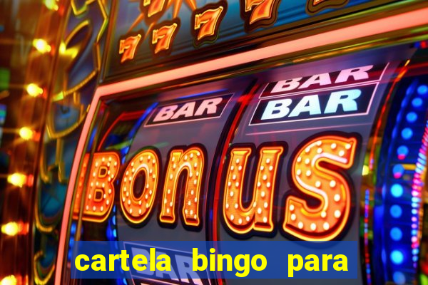 cartela bingo para cha de cozinha imprimir gratis