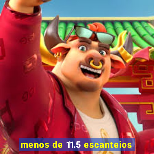 menos de 11.5 escanteios
