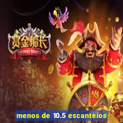 menos de 10.5 escanteios