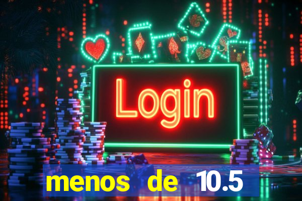 menos de 10.5 escanteios o que significa