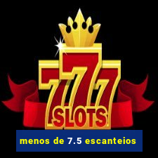 menos de 7.5 escanteios
