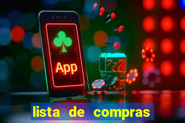 lista de compras mensal para 2 pessoas