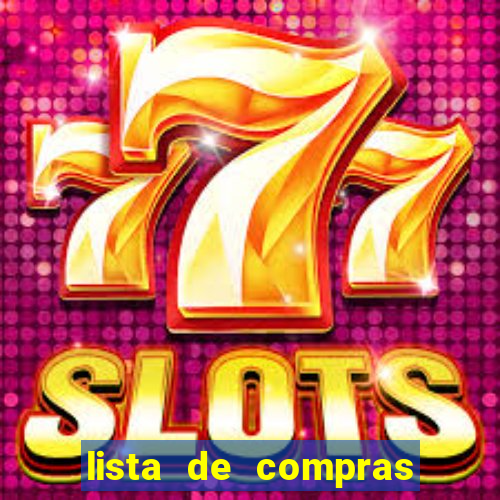 lista de compras mensal para 2 pessoas