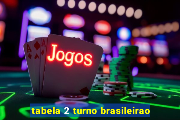 tabela 2 turno brasileirao