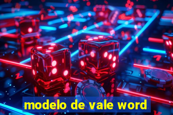 modelo de vale word
