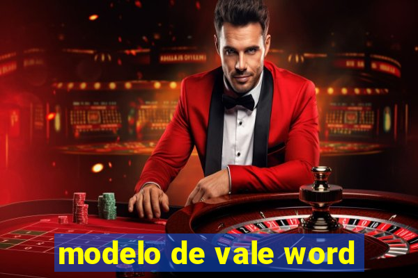 modelo de vale word