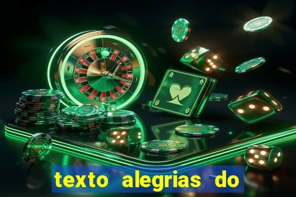 texto alegrias do natal com interpretação e gabarito