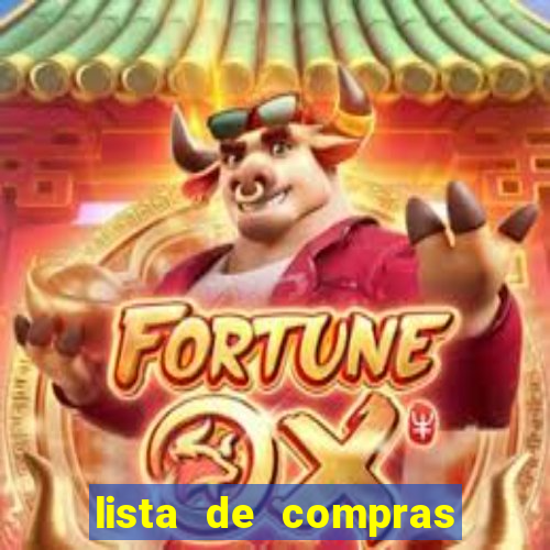 lista de compras para 2 pessoas