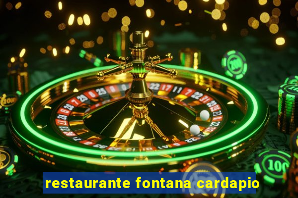restaurante fontana cardapio
