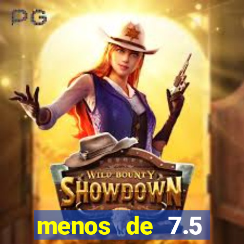 menos de 7.5 escanteios o que significa
