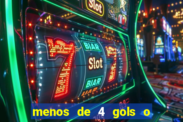menos de 4 gols o que significa