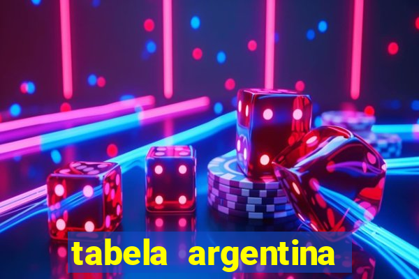 tabela argentina torneo betano
