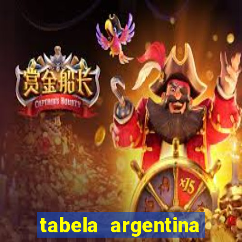 tabela argentina torneo betano