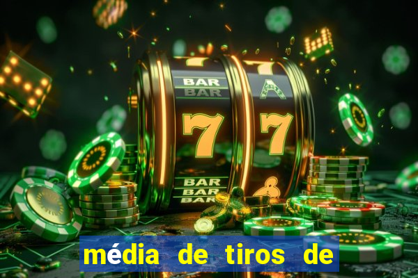 média de tiros de meta por jogo
