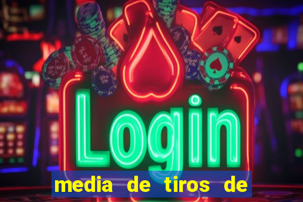 media de tiros de meta por jogo