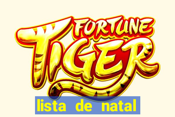 lista de natal para imprimir