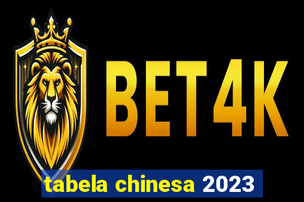 tabela chinesa 2023