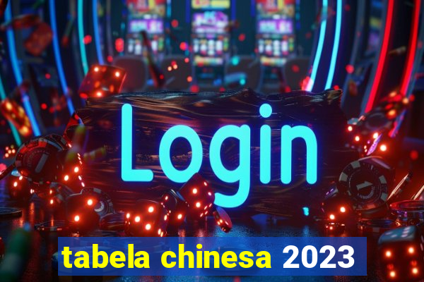 tabela chinesa 2023