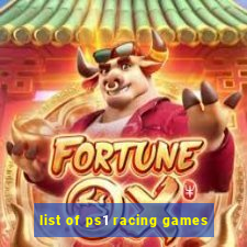 list of ps1 racing games