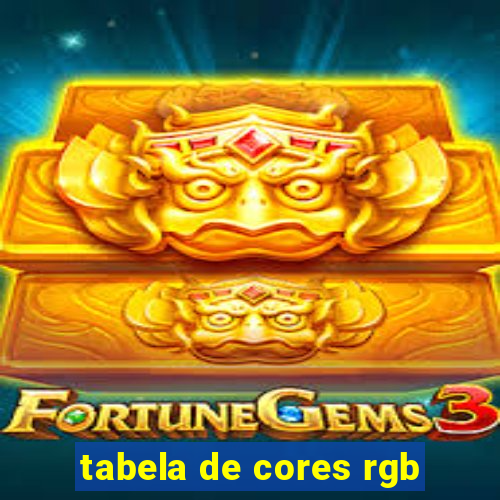 tabela de cores rgb