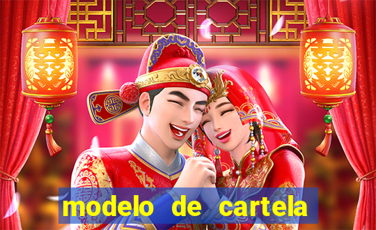 modelo de cartela de bingo em branco