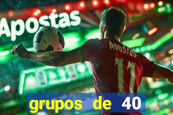 grupos de 40 dezenas da quina
