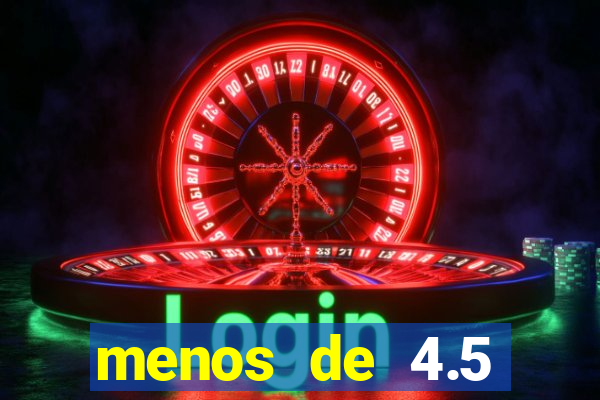 menos de 4.5 escanteios o que significa