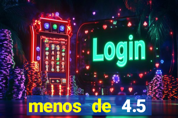 menos de 4.5 escanteios o que significa