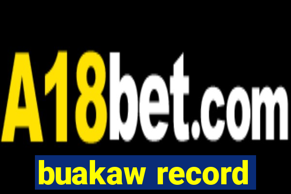 buakaw record