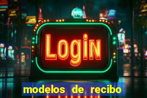 modelos de recibo de pagamento word