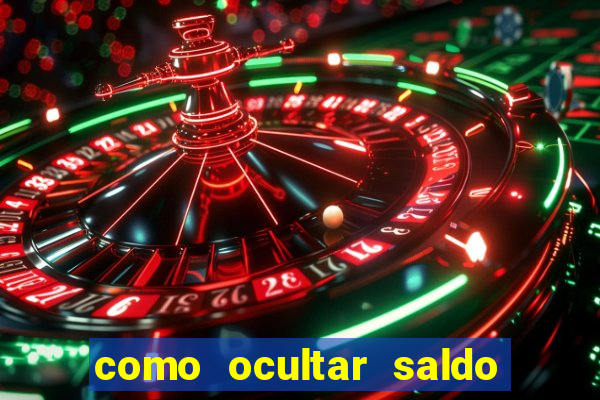 como ocultar saldo na betfair