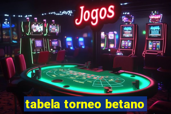 tabela torneo betano