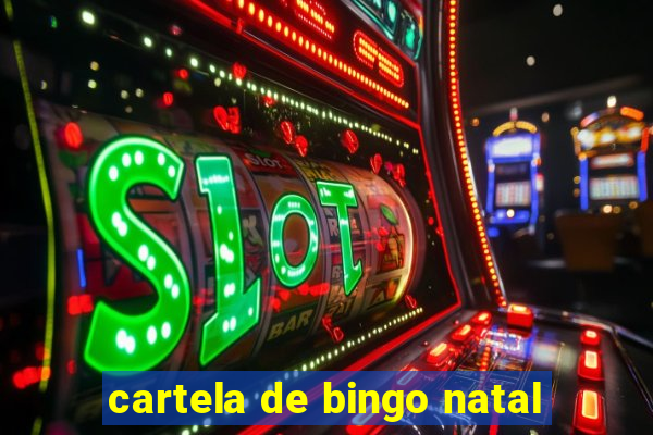 cartela de bingo natal