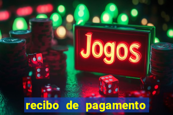 recibo de pagamento simples word