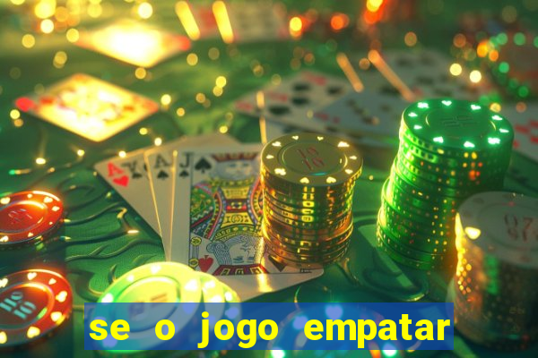 se o jogo empatar hoje quem ganha