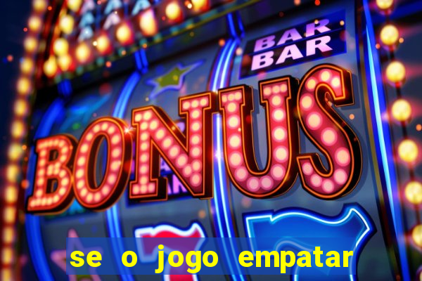 se o jogo empatar hoje quem ganha