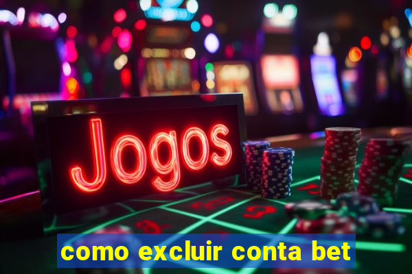 como excluir conta bet