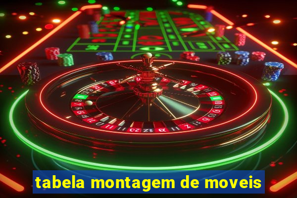 tabela montagem de moveis