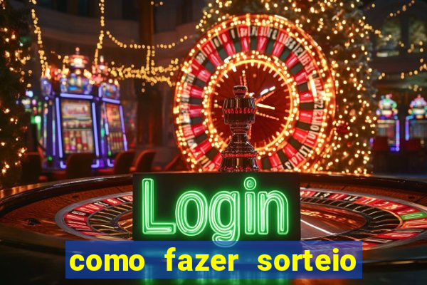 como fazer sorteio de cores online