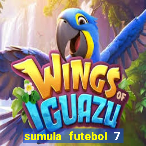 sumula futebol 7 society excel