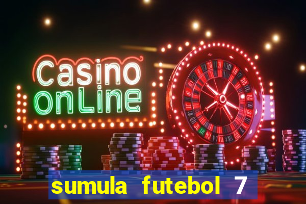 sumula futebol 7 society excel
