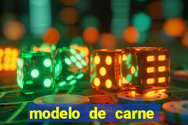modelo de carne para pagamento