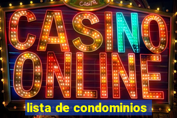lista de condominios