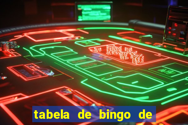 tabela de bingo de 1 a 100