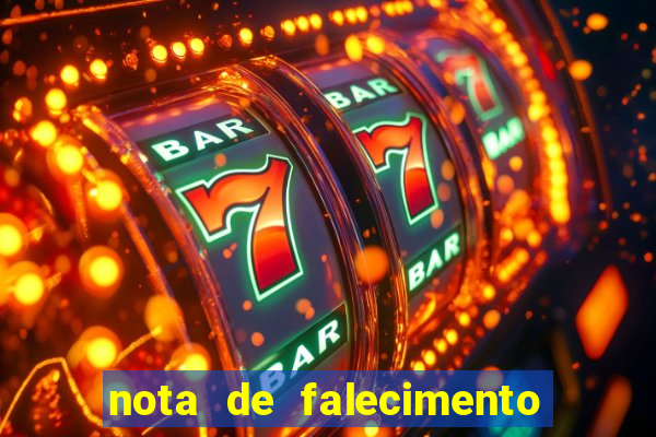 nota de falecimento em campos altos hoje
