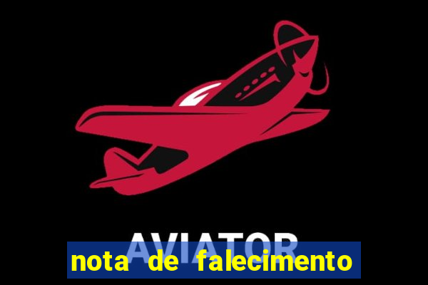 nota de falecimento em campos altos hoje